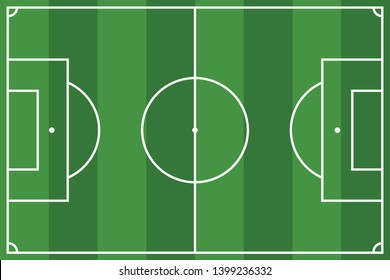 Top view of football field vector illustration