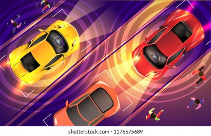 自動運転 自動車 のイラスト素材 画像 ベクター画像 Shutterstock