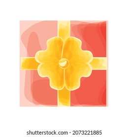 top view gift flat icon