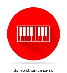 Top view grand piano vector icon. Outline top view grand piano vector icon for web design isolated vector icon on white vector icon background