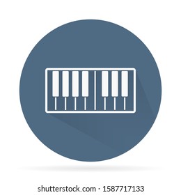 Top view grand piano vector icon. Outline top view grand piano vector icon for web design isolated vector icon on white vector icon background