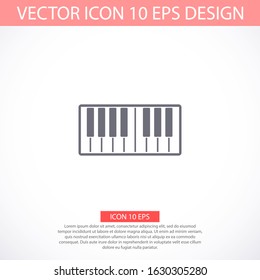 Top view grand piano vector icon. Outline top view grand piano vector icon for web design isolated vector icon on white vector icon background