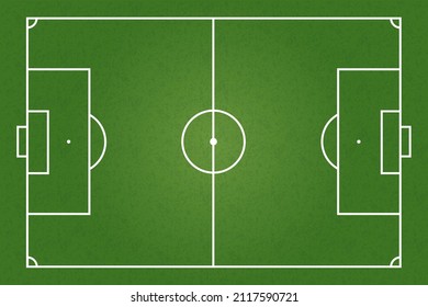 Top view of green football pitch or soccer field