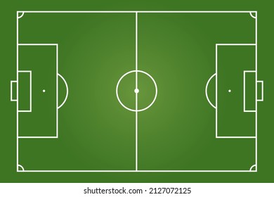 Top view of green football pitch or soccer field