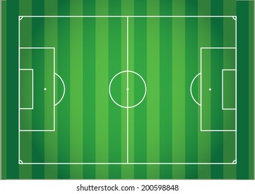 top view green grass line soccer vintage tone,football field, vector eps 10