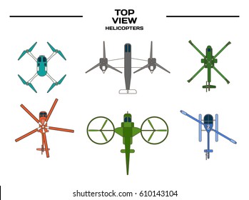 Top view helicopter