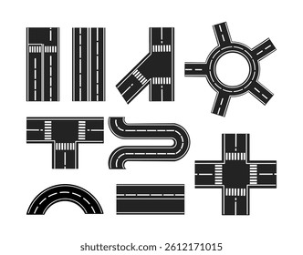 Top View of Highway and Road Street Element