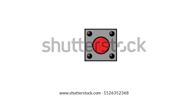 Top View Illustration Micro Push Button Stock Vector (Royalty Free ...