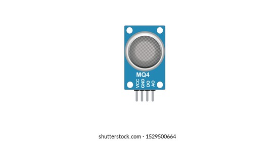 Top View Illustration Of MQ4 Sensor For Arduino 