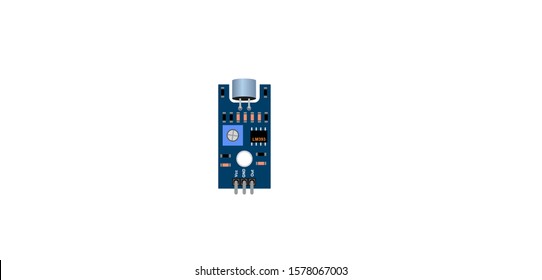 Top View Illustration Of Sound Sensor For Arduino 