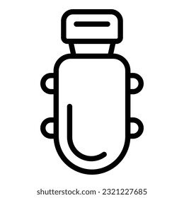 Top view iron board icon outline vector. Clean room. Steam house