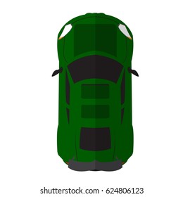 Top view of an isolated car, Vector illustration