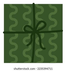 Top view of an isolated christmas present Vector