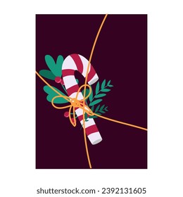 Top view of an isolated christmas present Vector illustration
