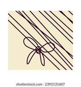 Top view of an isolated christmas present Vector illustration