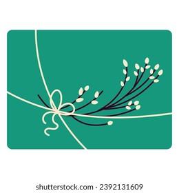 Top view of an isolated christmas present Vector illustration