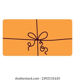 Top view of an isolated christmas present Vector illustration