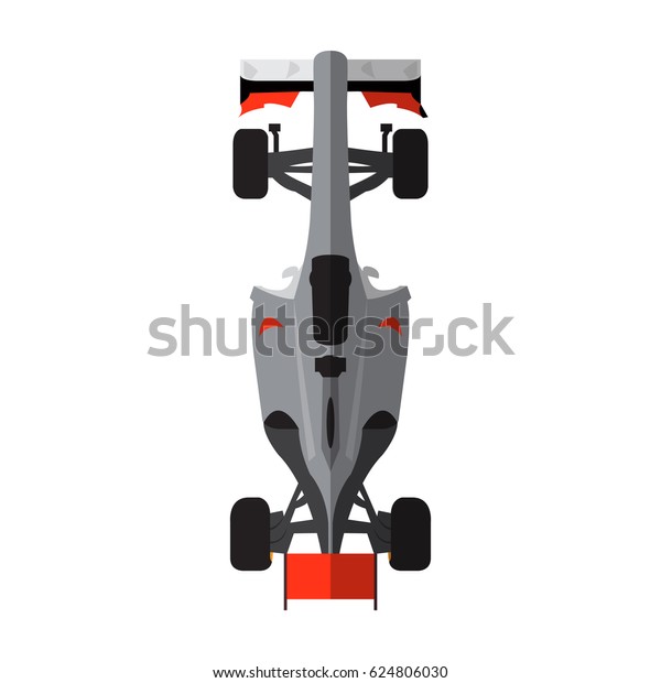 Top\
view of an isolated racing car, Vector\
illustration