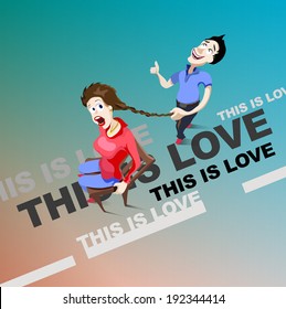 Top view of lovers young people