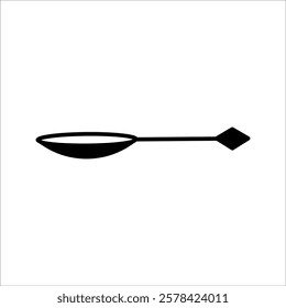 Top view metal spoon silhouette isolated on white background. Spoon icon vector illustration design.