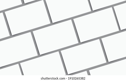 Top view from multiple business card templates.
Add a shadow and place it on a gray background.