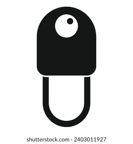 Top view object icon simple vector. Home slippers. Garment snug