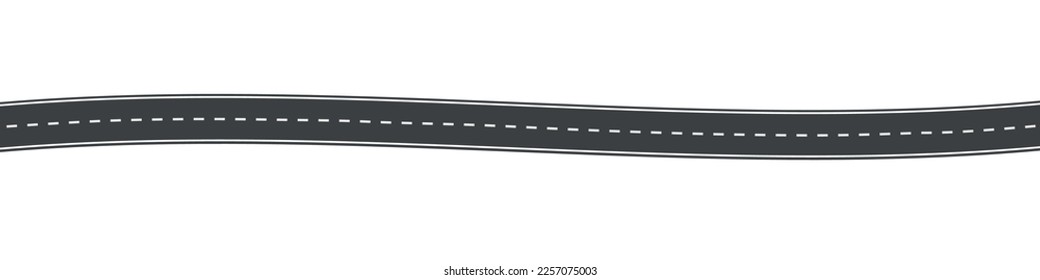 Top view on road map. Curve highway roadway. Vector infographic