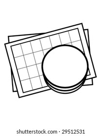 Top view on two sheets under database.