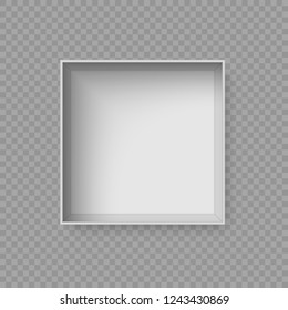 top view open blank  box isolated