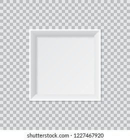 Top view open blank gift box isolate on a transparent background.