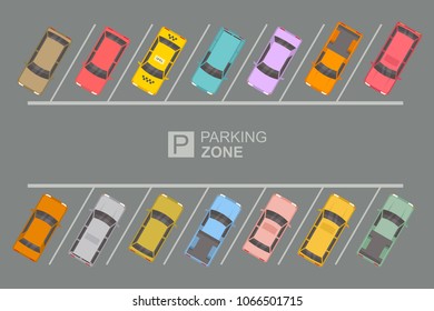 Top View of Parking zone