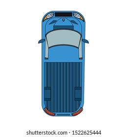 Top View Pickup Truck Icon Over Stock Vector (Royalty Free) 1522625444 ...