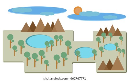 Top view of plant ,vector illustration