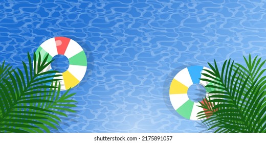 top view of pool water texture for summer background