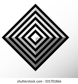 Top View Pyramid Logo Design . Vector .