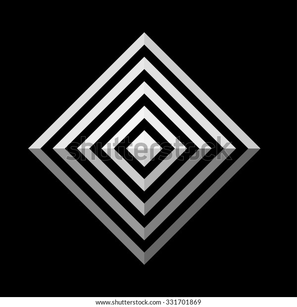 Top View Pyramid Logo Design Vector Stock Vector Royalty Free