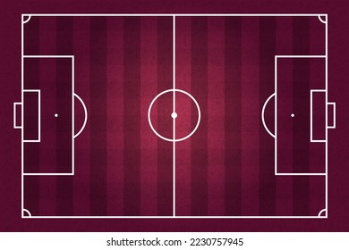 Top view of Qatar football pitch or soccer field