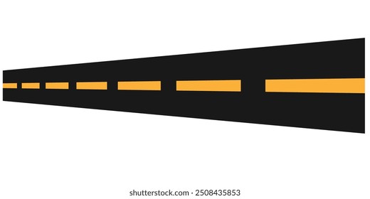  Top view of race track and highway. Wavy road with winding curves and horizontal path. horizontal path ,straight path eps 10.