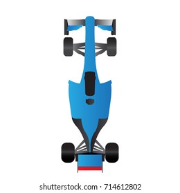 Top view of a racing car, Vector illustration