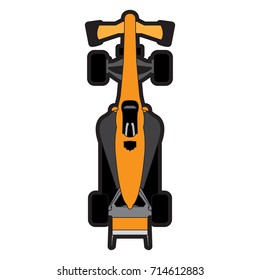 Top view of a racing car, Vector illustration