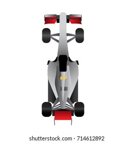 Top view of a racing car, Vector illustration