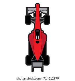 Top view of a racing car, Vector illustration