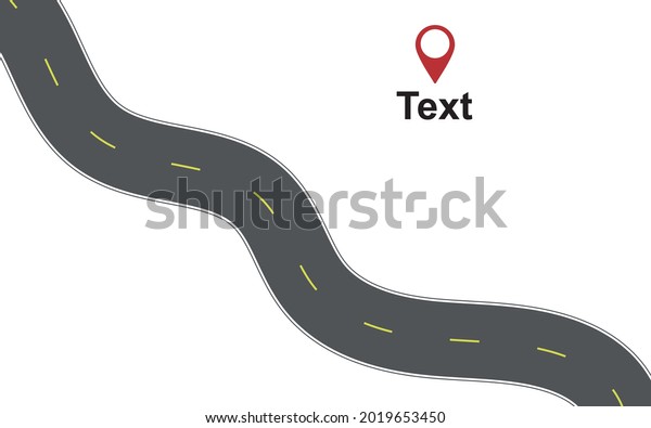 Top View Road Vector Drawing Freeway Stock Vector Royalty Free Top View Road Vector Drawing 600w 2019653450