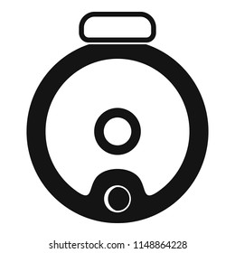 Top view robot vacuum cleaner icon. Simple illustration of top view robot vacuum cleaner vector icon for web design isolated on white background