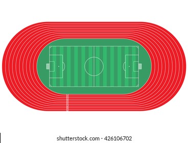 Track Field Area Illustration Stock Vector (Royalty Free) 300185354