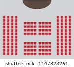 Top View show Seat in the Hall Vector and illustration