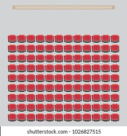 Top View show Seat in the Theater  Vector and illustration