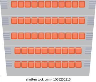 Top View show of Seats map at the football stadium