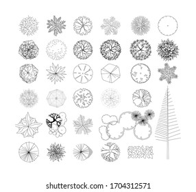 Vector Illustration Tree Silhouettes Stock Vector (Royalty Free ...