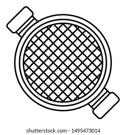 Top view sieve icon. Outline top view sieve vector icon for web design isolated on white background